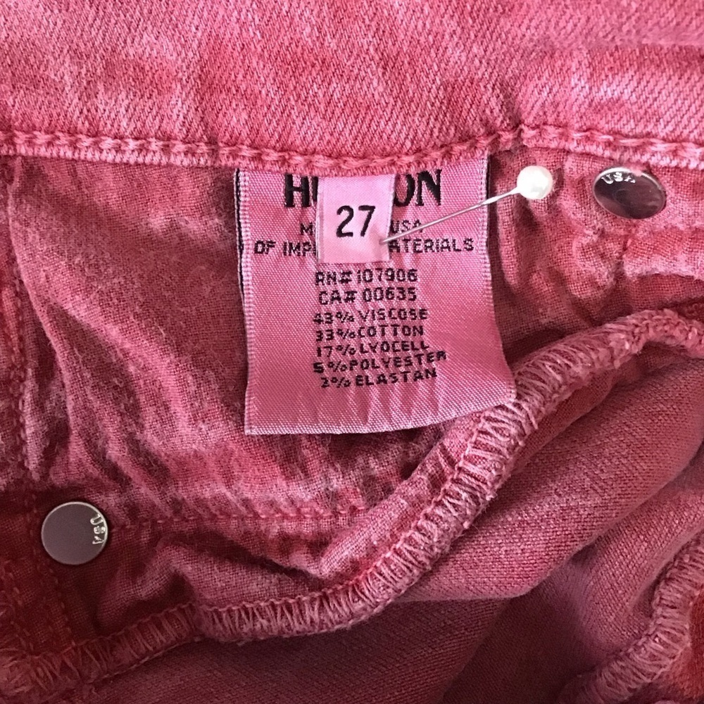 Hudson Jeans Women's Mid Rise Nico Super Skinny Raw Hem in Rose - Picture 7 of 13